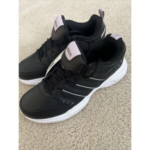 Adidas Strutter EG2688 Womens 10 Trainer Shoes Black White Athletic Sneakers